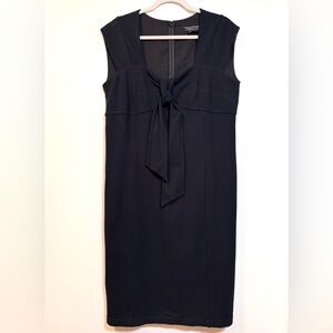 Peruvian Connection Sleeveless Bow Accent Shift Black Dress Size 14